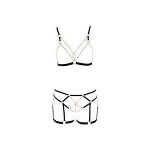 Cottelli LINGERIE Beha set glamour Zwart/Roze Goud