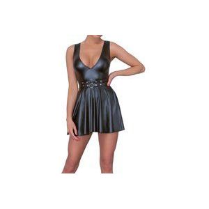 Kleid im Mattlook mit Taillengürtel
