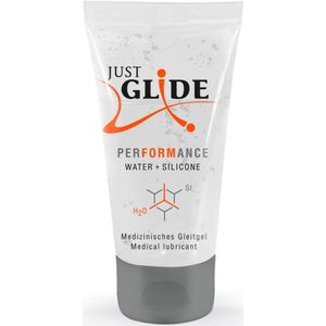 Just Glide «Performance» 50ml langanhaltend gleitf&#228;higes Gleitgel auf Wasser- und Silikonbasis