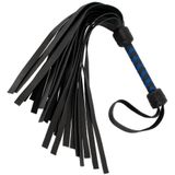 Leather flogger black/royal