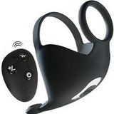 Hodenvibrator mit Penis- und Hodenring
