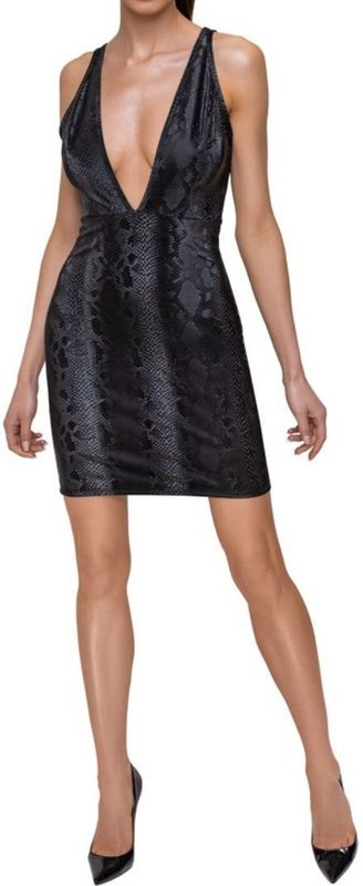 Kurzes Kleid in Schlangenhaut-Optik