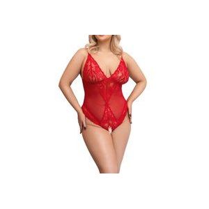 Body Ouvert aus Powernet mit Spitzen-Einsätzen