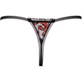 Riostring ouvert aus 2-farbiger Spitze mit Strassdetails