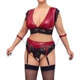 Cottelli BONDAGE Beha set bondage Rood/Zwart