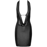 Rückenfreies Minikleid mit Neckholder im Silberglanz
