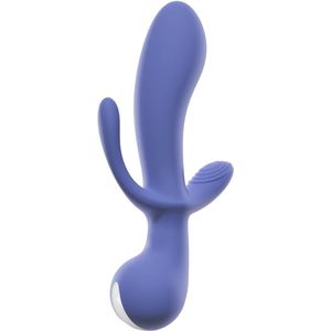 AWAQ.U Vibrator 01 Triple Stimulatie Flexibele Vibrator voor Clitoris G-spot en Anaal - Krachtige Vibraties met 10 Standen - Oplaadbaar en Watervast Ontwerp 22 cm
