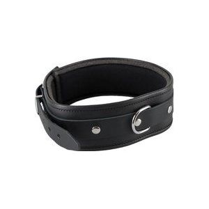 ZADO Lederen halsketting: verleidelijke halsband met ring voor hem en haar, armband voor erotische bondagespelletjes met je partner, halsmanchet, zwart, (Nero 001), Zwart (Zwart 001)