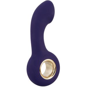 Sweet Smile Vibrerende G-spot en Prostaat Vibrator - Perfect Gebogen en Licht Flexibel - Solide Ring Handvat met 12 Vibratiestanden en USB Oplaadbaar 14 cm