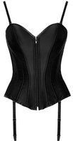 Sexy Mat Zwart Corset - Large