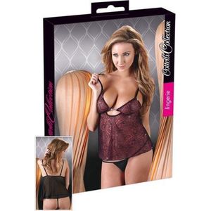Tara babydoll setje - bordeauxrood