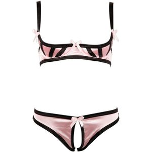 Open Lingerie Set Roze