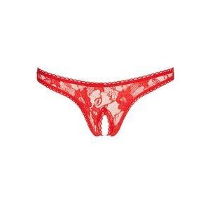 Cottelli Collection – String met Open Spleet voor Direct Avontuurlijk Openheid van Zaken – Maat L - Rood