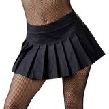 Cottelli Collection – Geplooide Mini Rok voor een Spannende Uitstraling Tijdens Feestjes – Maat L – Zwart
