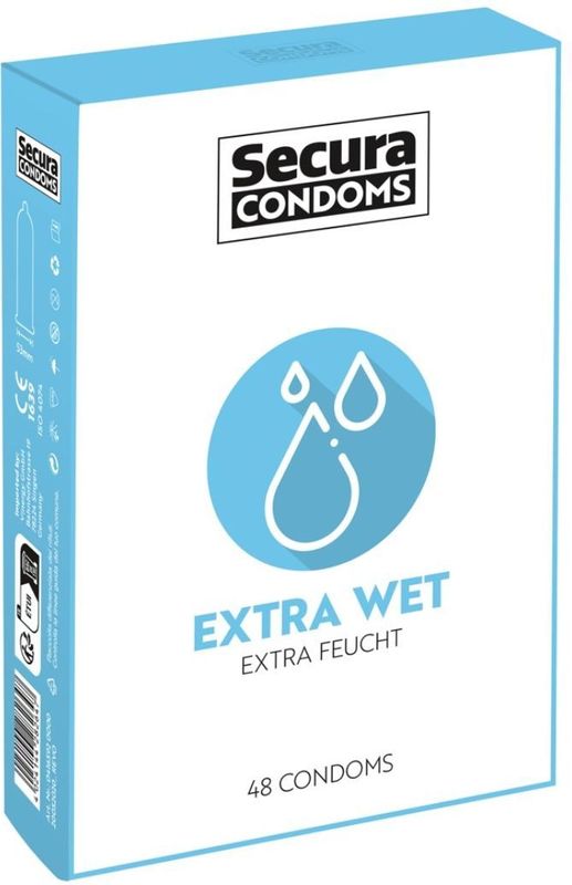 Secura «Extra Wet» 48 extra feuchte Kondome f&#252;r lang anhaltenden Spa&#223;