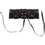 Choker mit schwarzer Blumenspitze