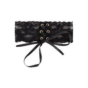 Choker mit schwarzer Blumenspitze