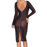 Kleid aus weichem Powernet, knieumspielende Länge