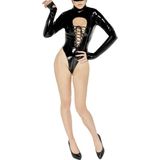Black Velvet - Lange Mouwen Batwoman Body (Zwart) - M