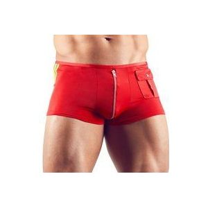 Svenjoyment Pantalon-21311293721 Short Zip Effet Push-Up Taille L, Rouge (Rosso 001), Large Homme, Rouge (Rosso 001), L