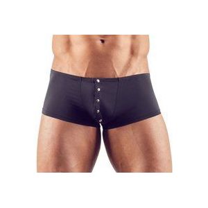 Heren Boxer met Drukknoopjes - Zwart Small