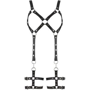 Harness aus Leder mit abnehmbaren Beinfesseln