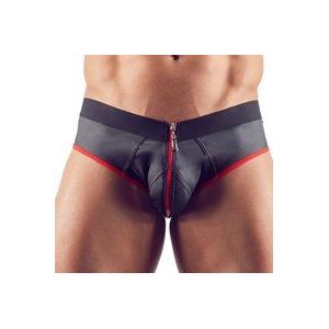 Slip Met Open Achterkant - Zwart/Rood