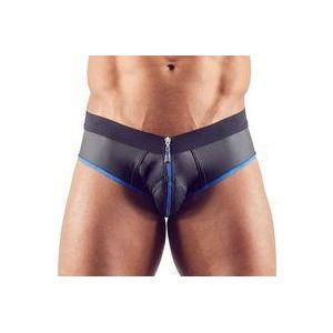 Svenjoyment Underwear Slip Met Open Achterkant - Zwart/Blauw