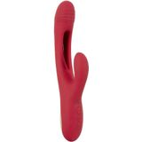 Sweet Smile Rabbit Vibrator met Tong Functie - Speciale Knop Tong in Schacht met Ritmische Impulsen voor Vagina en Gspot - 7 Standen per Stimulatie Schacht 25 cm