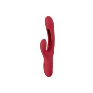 Sweet Smile Rabbit Vibrator met Tong Functie - Speciale Knop Tong in Schacht met Ritmische Impulsen voor Vagina en Gspot - 7 Standen per Stimulatie Schacht 25 cm