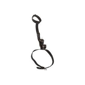 Bad Kitty – Lederen Bondage Riemen voor Handen en Hals 4-punts Bevestiging - Zwart