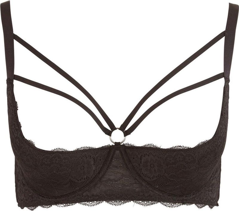 Spitzen Hebe-BH mit Riemchen-Details, 95D - SALE