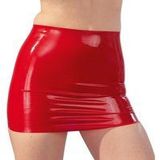 LateX – Latex Rok Korte Variant met Strakke Pasvorm voor Geile Uitstraling Maat M - Rood