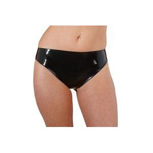 LateX – Latex Slipje Klassieke Uitvoering met  Strakke Look Maat M – Zwart