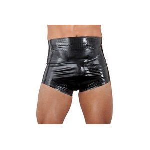 Latex boxershorts, uniseks, zwart, maat M, zwart, maat M, zwart.