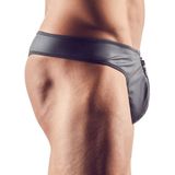 Svenjoyment Underwear herenstring met strassritssluiting, klein, zwart