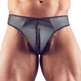 Svenjoyment Underwear Herenstring met strass rits, X-Large, zwart