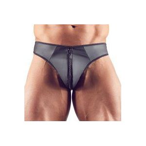 Svenjoyment Underwear Herenstring met strass rits, X-Large, zwart