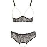 Cottelli Plus Size - Parel bh-set (zwart)
