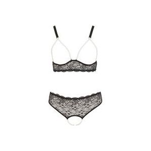 Pearl Lingerieset Met Open Cups En Kruis