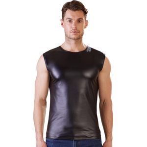 Heren Shirt Mat Zwart - Maat XXL