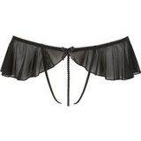 Cottelli Collection Lingerie Open String met Ruches en Parelketting