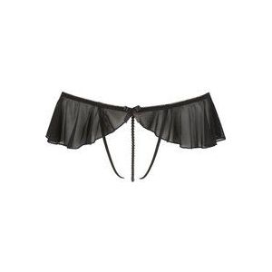 Cottelli Collection Lingerie Open String met Ruches en Parelketting