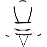 Brustharness plus String ouvert mit Handfesseln