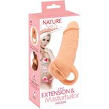 Nature Skin 2 In 1 Masturbator Penis Sleeve 19 cm