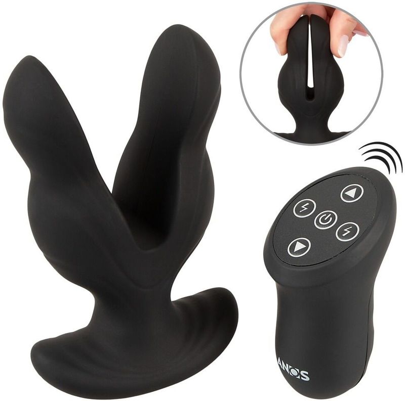 ANOS - Dubbele anaalvibrator (zwart)