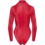 Cottelli - Rood slangenprint body - L