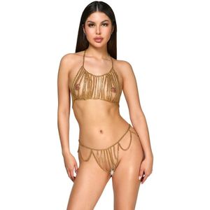 Cottelli Collection Kettingbikini - Goud