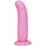 Sweet Smile – Voorbind Dildo met Elastische Harnas met Klik Sluiting Verstelbaar – 14,5 cm – Roze