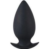 You2toys - Booty Beau Siliconen Buttplug met Ovale Vorm en Ovale Stop Voor Discreet Gebruik – Large 11 cm – Zwart